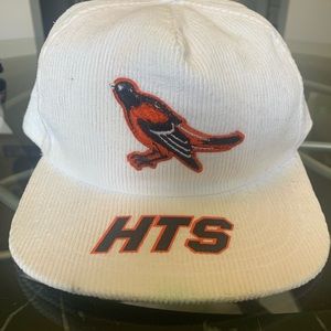 Vintage Baltimore Orioles corduroy SnapBack baseball hat.